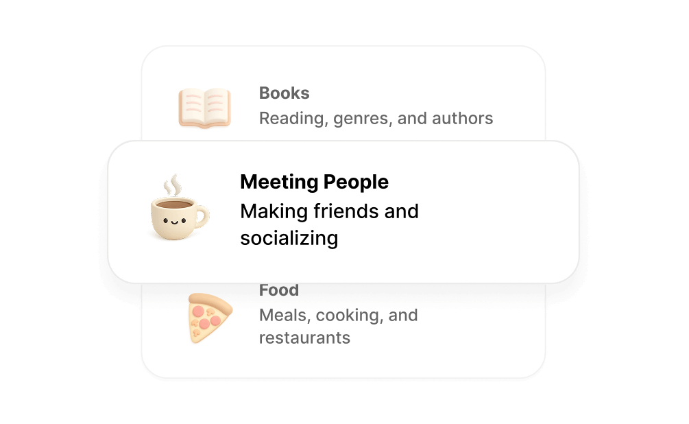 Daily topics that match your goals and interests